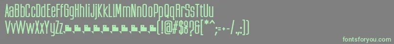 UbicadaBoldFfp-fontti – vihreät fontit harmaalla taustalla