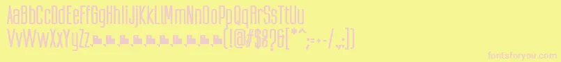 UbicadaBoldFfp Font – Pink Fonts on Yellow Background