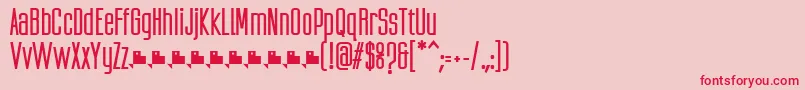 UbicadaBoldFfp Font – Red Fonts on Pink Background