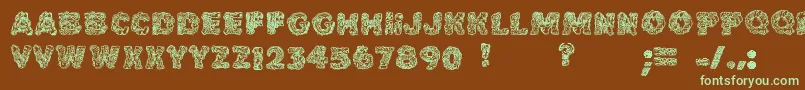 Cakefrostingdecorative Font – Green Fonts on Brown Background