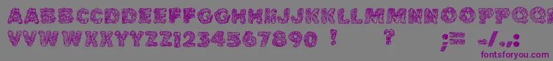 Cakefrostingdecorative Font – Purple Fonts on Gray Background