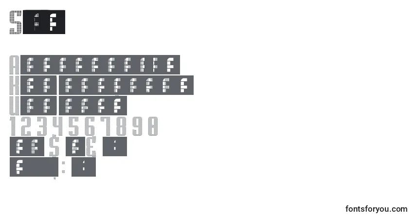 SupergunsGrid Font – alphabet, numbers, special characters