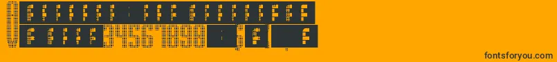 Czcionka SupergunsGrid – czarne czcionki na pomarańczowym tle