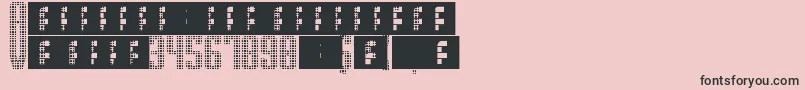 SupergunsGrid Font – Black Fonts on Pink Background