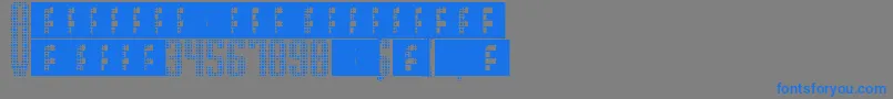 SupergunsGrid Font – Blue Fonts on Gray Background