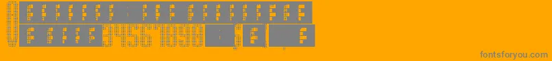 SupergunsGrid Font – Gray Fonts on Orange Background