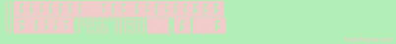 SupergunsGrid Font – Pink Fonts on Green Background