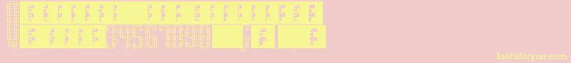 SupergunsGrid Font – Yellow Fonts on Pink Background