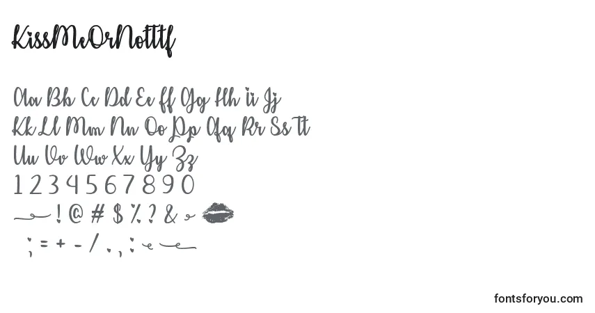 KissMeOrNotTtf Font – alphabet, numbers, special characters