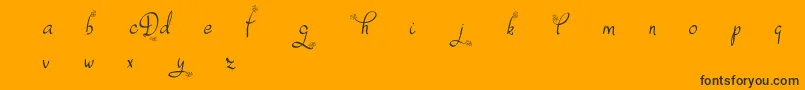 DafodylDemo-Schriftart – Schwarze Schriften auf orangefarbenem Hintergrund