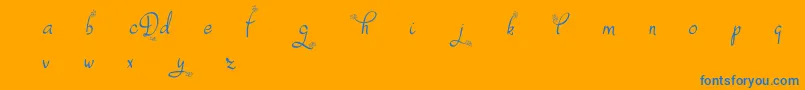 fuente DafodylDemo – Fuentes Azules Sobre Fondo Naranja
