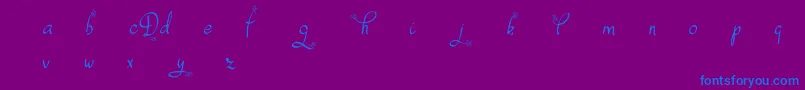 DafodylDemo Font – Blue Fonts on Purple Background