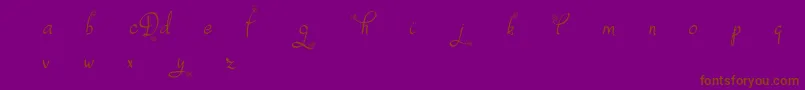 DafodylDemo-Schriftart – Braune Schriften auf violettem Hintergrund