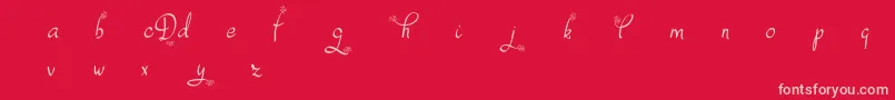 DafodylDemo Font – Pink Fonts on Red Background