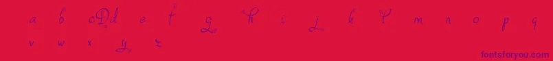 DafodylDemo Font – Purple Fonts on Red Background