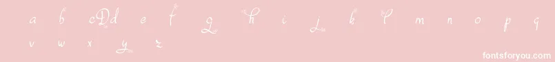 DafodylDemo-Schriftart – Weiße Schriften auf rosa Hintergrund