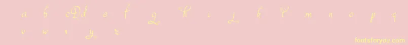 DafodylDemo-Schriftart – Gelbe Schriften auf rosa Hintergrund
