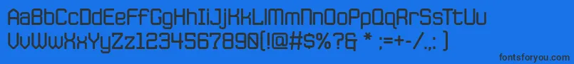 JlsdatagothicrNc Font – Black Fonts on Blue Background