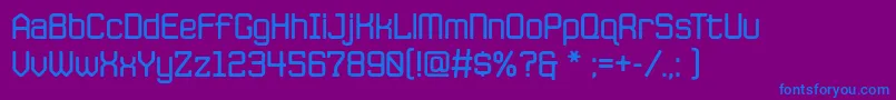フォントJlsdatagothicrNc – 紫色の背景に青い文字