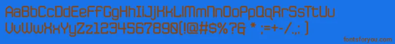 JlsdatagothicrNc Font – Brown Fonts on Blue Background