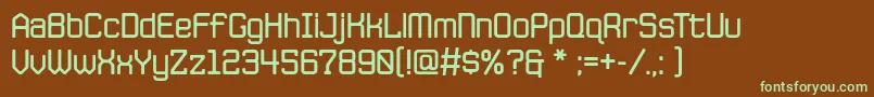 fuente JlsdatagothicrNc – Fuentes Verdes Sobre Fondo Marrón