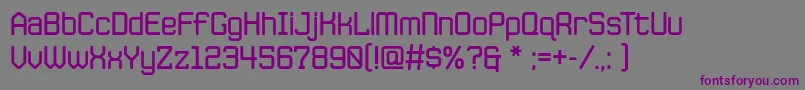 Fonte JlsdatagothicrNc – fontes roxas em um fundo cinza