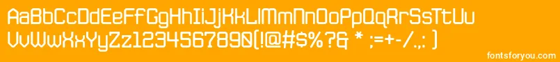 JlsdatagothicrNc Font – White Fonts on Orange Background