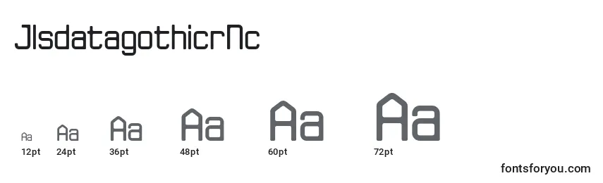 JlsdatagothicrNc Font Sizes
