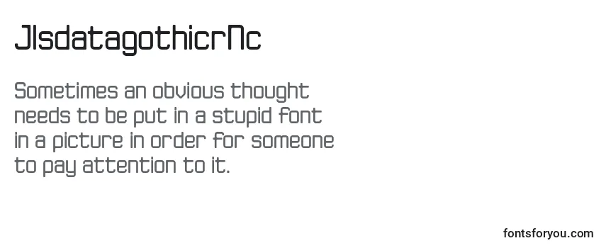 Review of the JlsdatagothicrNc Font