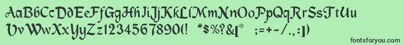 Rsmachumaine Font – Black Fonts on Green Background