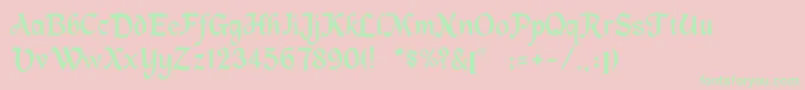 Rsmachumaine Font – Green Fonts on Pink Background