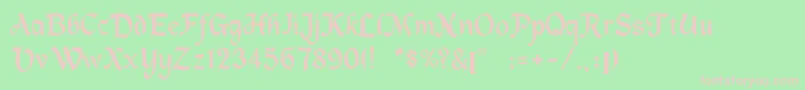 Rsmachumaine Font – Pink Fonts on Green Background