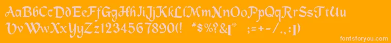 Rsmachumaine Font – Pink Fonts on Orange Background