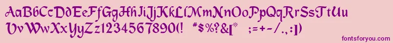 Rsmachumaine Font – Purple Fonts on Pink Background