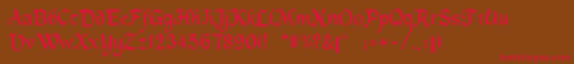 Rsmachumaine Font – Red Fonts on Brown Background