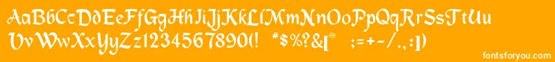 Rsmachumaine Font – White Fonts on Orange Background