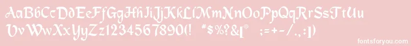 Rsmachumaine Font – White Fonts on Pink Background