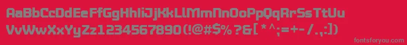 Mtv2c Font – Gray Fonts on Red Background