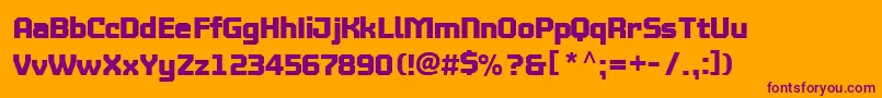 Mtv2c Font – Purple Fonts on Orange Background