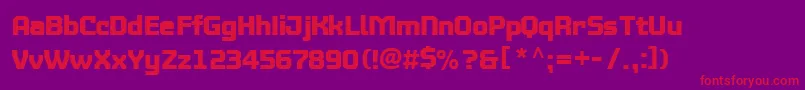 フォントMtv2c – 紫の背景に赤い文字