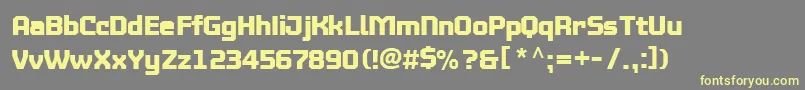 Mtv2c-fontti – keltaiset fontit harmaalla taustalla