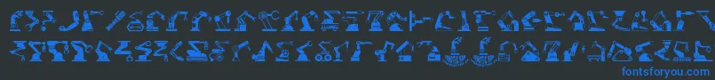 RoboticArm Font – Blue Fonts on Black Background
