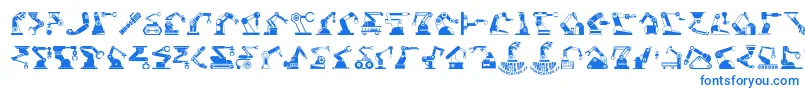 RoboticArm Font – Blue Fonts on White Background