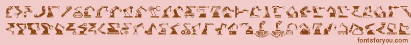 RoboticArm Font – Brown Fonts on Pink Background