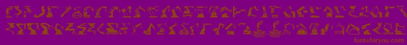 RoboticArm Font – Brown Fonts on Purple Background