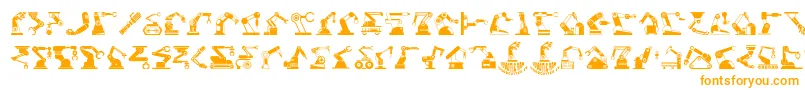 RoboticArm Font – Orange Fonts on White Background