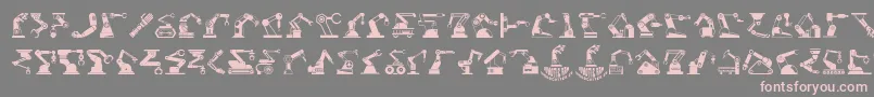 RoboticArm Font – Pink Fonts on Gray Background