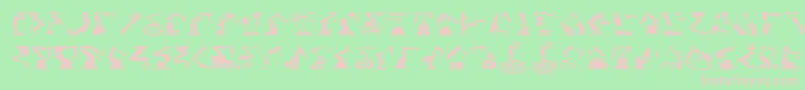 RoboticArm Font – Pink Fonts on Green Background