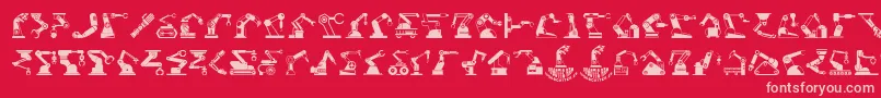 RoboticArm Font – Pink Fonts on Red Background
