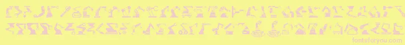 RoboticArm Font – Pink Fonts on Yellow Background